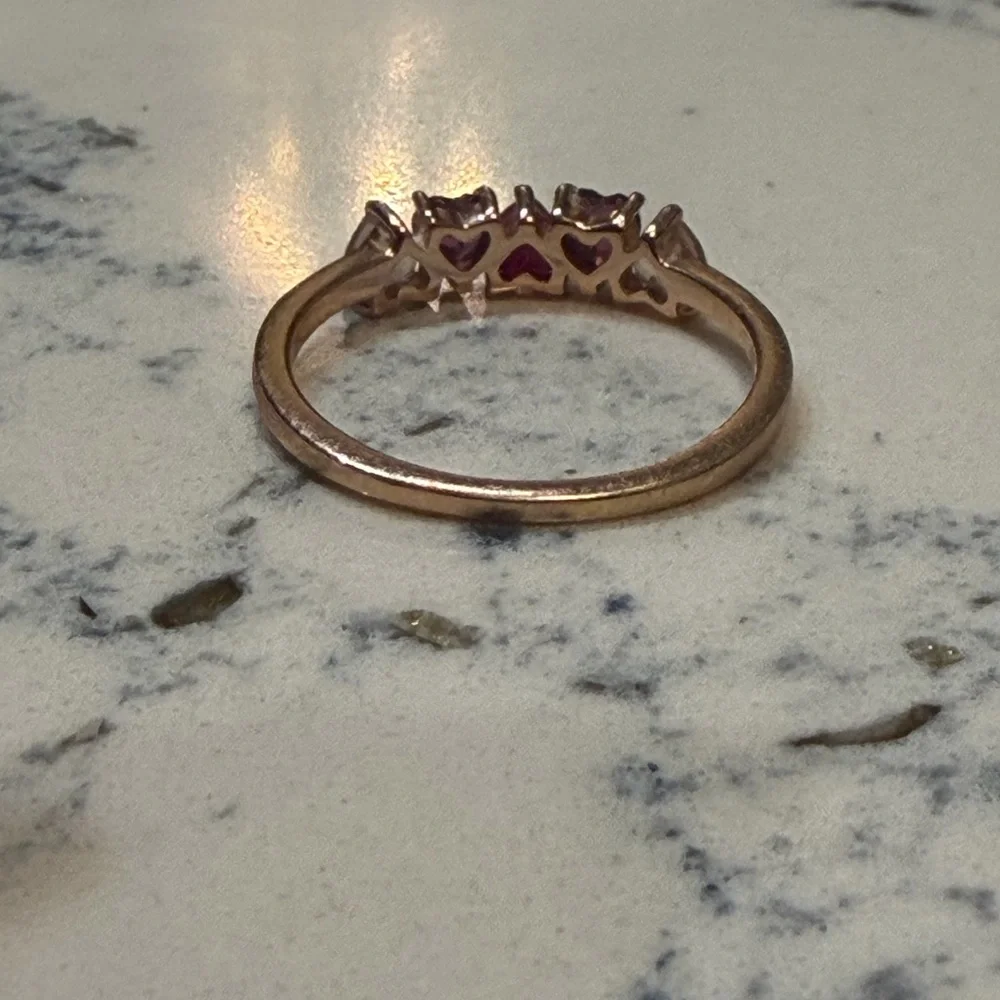 Moon Magic Rose Quartz, garnet & ruby Rhodolite Ring - Crush On You, size 8 - Picture 5 of 5